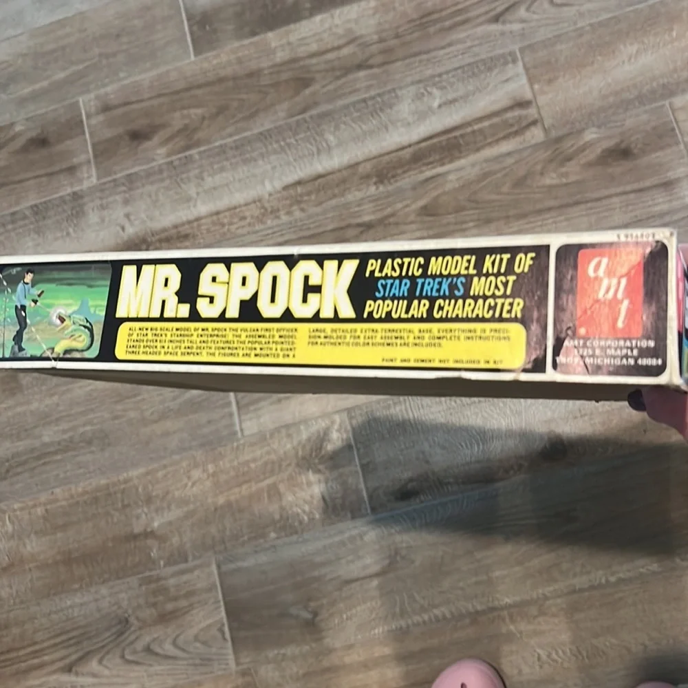 Star Trek Mr Spock 1968 Plastic Model Kit #S956. BOX ONLY Made in the USA by AMT - Picture 6 of 13